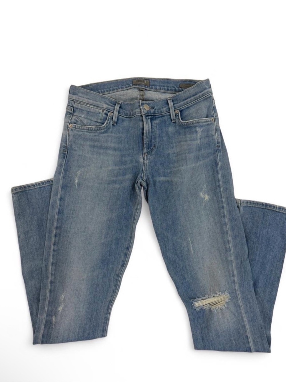 AGOLDE Light Blue Distressed Denim